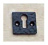 Cast Iron Euro Escutcheons Black Powder coated Escutcheon Cylinder Keyhole Euro Door Lock Cover for Security and Protection from Key Damage, Durable Escutcheon Plate with Concealed Screws #7526