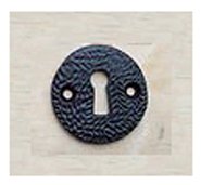 Cast Iron Euro Escutcheons Black Powder coated Escutcheon Cylinder Keyhole Euro Door Lock Cover for Security and Protection from Key Damage, Durable Escutcheon Plate with Concealed Screws #7527