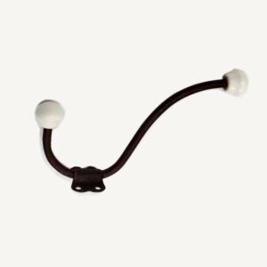 Hat & Coat Hook Cast Iron With Ceramic Balls 135mm #756