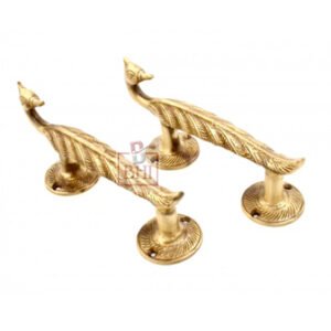 Brass Door Pull Handle Peacock #7564
