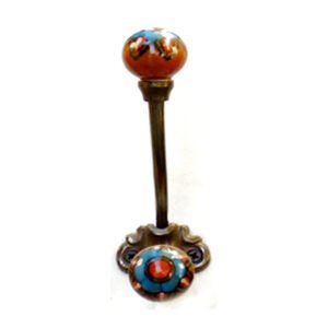 Hat & Coat Hook Cast Iron With Ceramic Balls 130mm #758