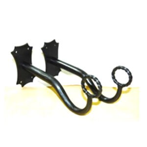 Hand Forged Iron Footrail Brackets Bar Stod #7584