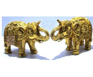 Brass Elephant Statue 138mm #7594