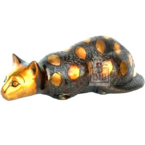 Brass Cat Sculpture Made In Brass Metal-Table Décor 70mm #7606