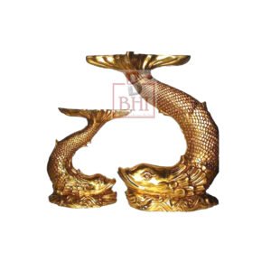 Brass Unique Side Fish Corner Table 525mm #7614