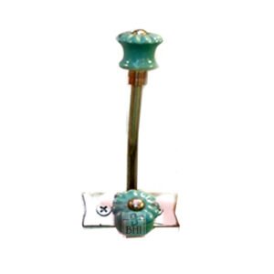 Hat & Coat Hook Cast Iron With Ceramic Balls 115mm #765