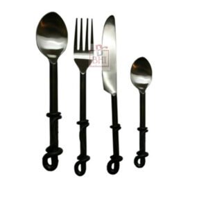 Hand Forged Iron Viking Cutlery Set #7728