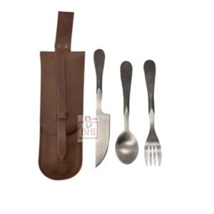 Hand Forged Iron Viking Cutlery Set #7729