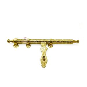 Heavy Duty Brass Sliding Door Lock Bolt Upgraded Pure Brass Latch for Chests Cabinets Windows Fences Secure Your Property with this Durable Door Lock Latch Brass Antique Finish 375mm #7763
