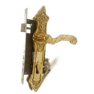 Brass Mortice Lever Door Handle On Plate 250mm #7772