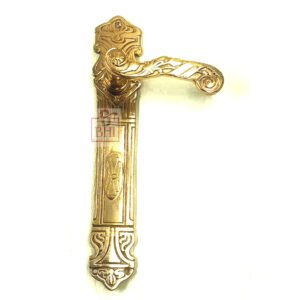 Brass Mortice Lever Door Handle On Plate 250mm #7773