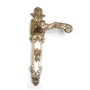 Brass Mortice Lever Door Handle On Plate 250mm #7774