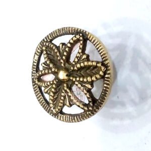 Cabinet Knob Brass 35mm Dia #7809