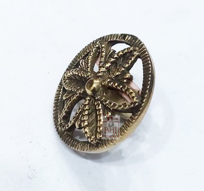 Cabinet Knob Brass 35mm Dia #7809 - Image 5