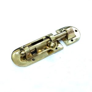 Brass Door Latchs Home Security Antique Window Bolts Vintage Pure Brass Multifunction Buckle Sliding Lock Gate Sliding Bolt Latch Warehouse Internal Doors Polish Brass Finish 107mm #7810