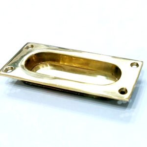 Recessed Flush Door Handles Brass Cabinet & Furniture Door Pulls Brass Rectangle Rectangle Handles/Pulls for Interior & Closet Doors 100mm #7812