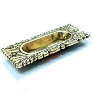 Recessed Flush Door Handles Brass Cabinet & Furniture Door Pulls Brass Rectangle Rectangle Handles/Pulls for Interior & Closet Doors  95mm #7813