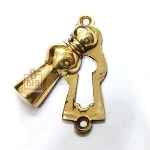 Brass Victorian Standard Profile Keyhole Closed Covered Lock Swing Cover Plate Escutcheon 60mm #7844