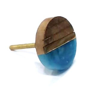 Cabinet Knob Wood & Resin 42mm #7870 (Set of 6 Pcs)