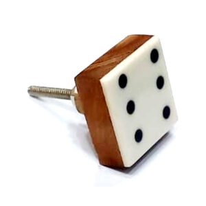 Cabinet Knob Wood & Acrylic 35mm #7919 (Set of 6 Pcs)