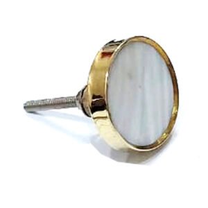 Cabinet Knob Brass & Marble 40mm #7928 (Set of 6 Pcs)
