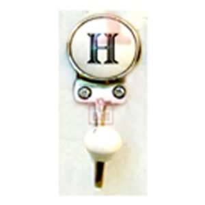 Alphabetical Coat Hook Ceramic with Letter "H" 85mm #798
