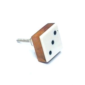 Cabinet Knob Wood & Acrylic 34mm #7987 (Set of 6 Pcs)