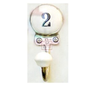 Ceramic Coat Hook Number #2 / Letter 85mm #799