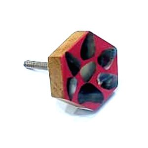 Cabinet Knob Resin & Wood 40mm #7991 (Set of 6 Pcs)