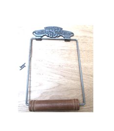 Cast Iron Traditional Vintage Design Wall Mounted Toilet Loo Roll Holder Retro Collections Traditional Toilet Paper Holder - Wall Mounted -Toilet Paper Holder for Bathroom Natural Finish  #7775