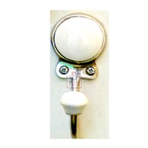 Iron Coat Hook with Ceramic Button 85mm #800