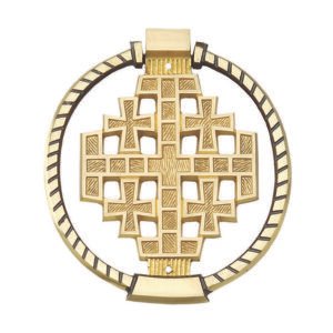 Brass Door Knocker Crucifix 140mm #2691