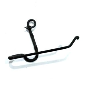 Wrought Iron Metal Toilet Roll Holder for Bathroom Toilet Wall Mount Handmade Bathroom Lavatory Toilet Paper Holder Wall Mount Black Finish 230mm #8182