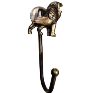 Iron Lion Hook Animal 125mm #8190 Antique Finish