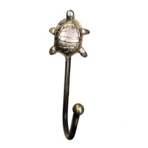 Iron Tortoise Hook Animal 130mm #8192 Nickel & Brass Antique
