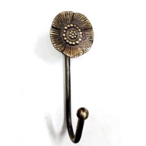 Iron Flower Hook Animal  130mm #8193 Brass Antique