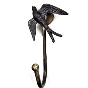 Iron Eagle Hook Animal 130mm #8194 Brass Antique