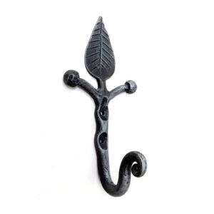 Hand forged Iron Hook-Leaf 130mm #8210