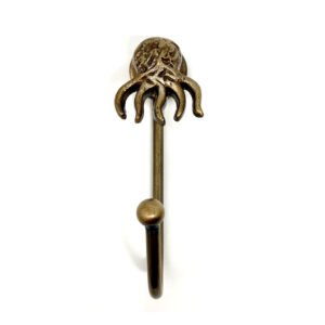 Cast Iron Animal Coat Hook-Squid 130mm #8271 Antique Finish