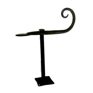 Hand Forged Iron Window Shutter Dogs Curly Tail 130mm Fenster Halter #8287 Black Finish