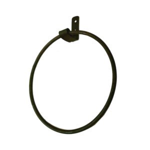 Hand Forged Iron Towel Ring Holder Wrought Iron Handmade Wall Mounted Hand Towel Holder Blacksmith Wall Mounted Towel Rack Heavy Duty 150mm #8297