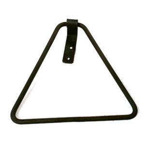 Hand Forged Iron Towel Holder Wrought Iron Handmade Wall Mounted Hand Towel Holder Blacksmith Wall Mounted Towel Rack Burn Black Finish Heavy Duty 130mm #8296