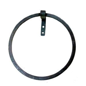 Hand Forged Iron Towel Ring Holder Wrought Iron Handmade Wall Mounted Hand Towel Holder Blacksmith Wall Mounted Towel Rack Heavy Duty 150mm #8298
