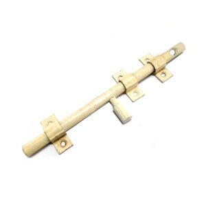 Ironmongery Slide Gate Latch Bolt Safety Door Lock with Padlock Hole, Barrel Gate Bolt Latch Hardware	 White Powder Coated 180mm #8505