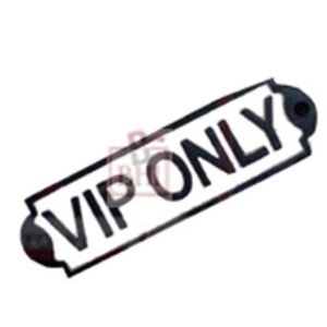 Cast Iron "VIP ONLY" Door Sign Plaques Man Bar Pub Beer Garden Party Dad Mum Wall Door Plaque, Bar Decor Sign B/White Vintage Sign 175mm #852