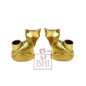 Cast Iron Candle holder fox Set of 2 Piece 55mm #8524