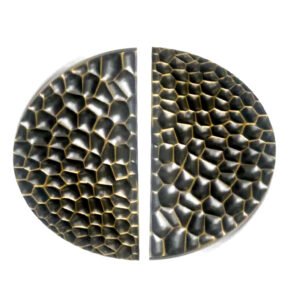 Brass Moon Pull Handle Hammered Texture Style 200mm #8538