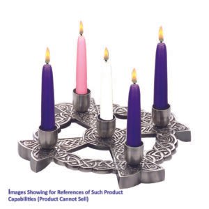 Brass Church Candle Holder #8539