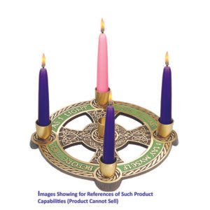 Brass Church Candle Holder #8540