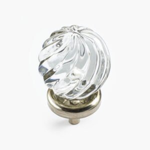 Glass Twist Door Knobs 52mm #8641 (Set of 6 Pcs)